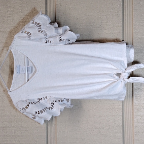 Tahari front tie top S - Picture 1 of 5